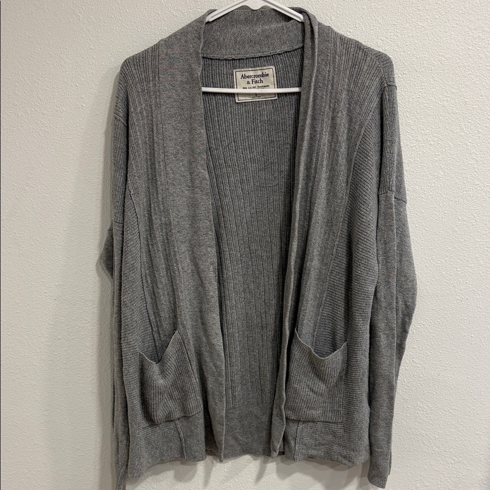 Abercrombie & Fitch Heather Gray Cardigan